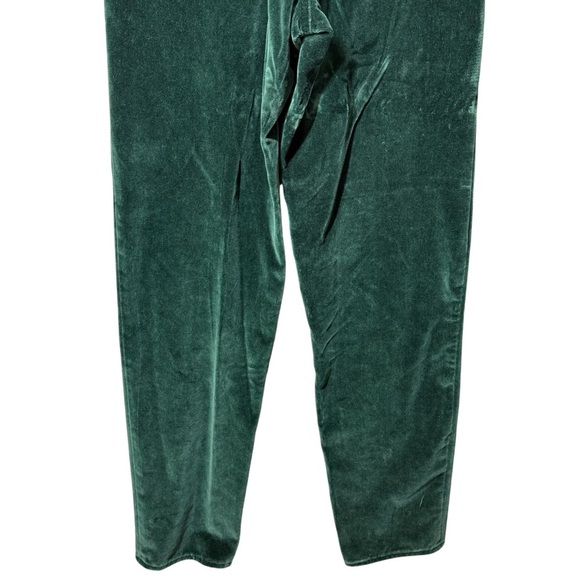 Vintage Claudio Angelli Dark Green Velvet Pants Womens 28/5 High Rise Button Fly - Picture 9 of 14